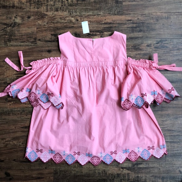 Loft Off the Shoulder Pink Blouse - Picture 4 of 7